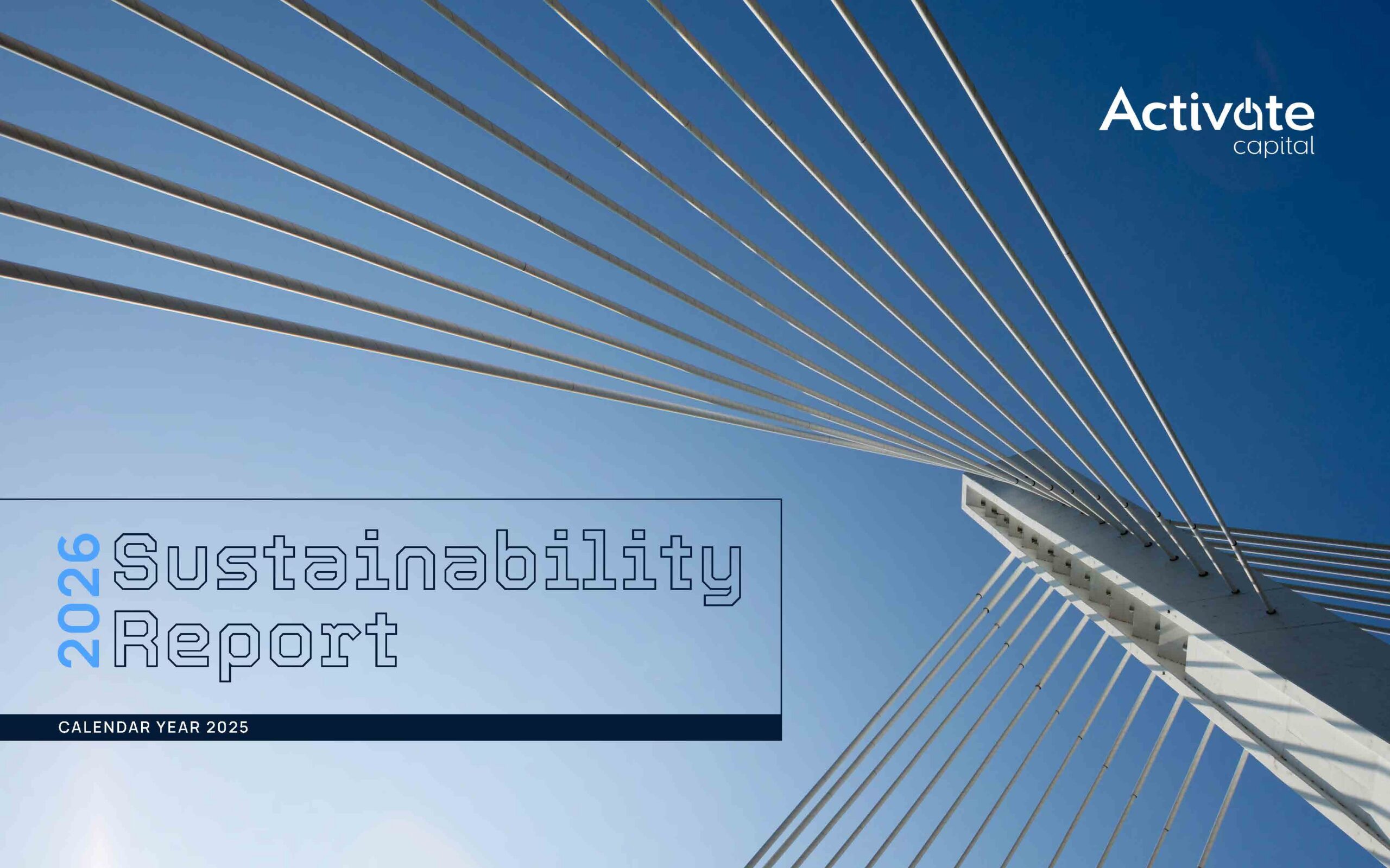 Activate Capital 2026 Sustainability Report cover