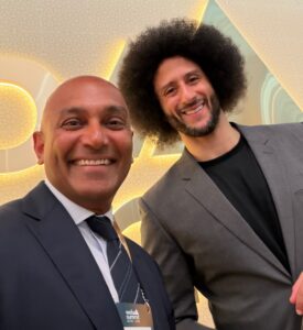 Anup Jacob with Colin Kaepernick at Web Summit Qatar 2026